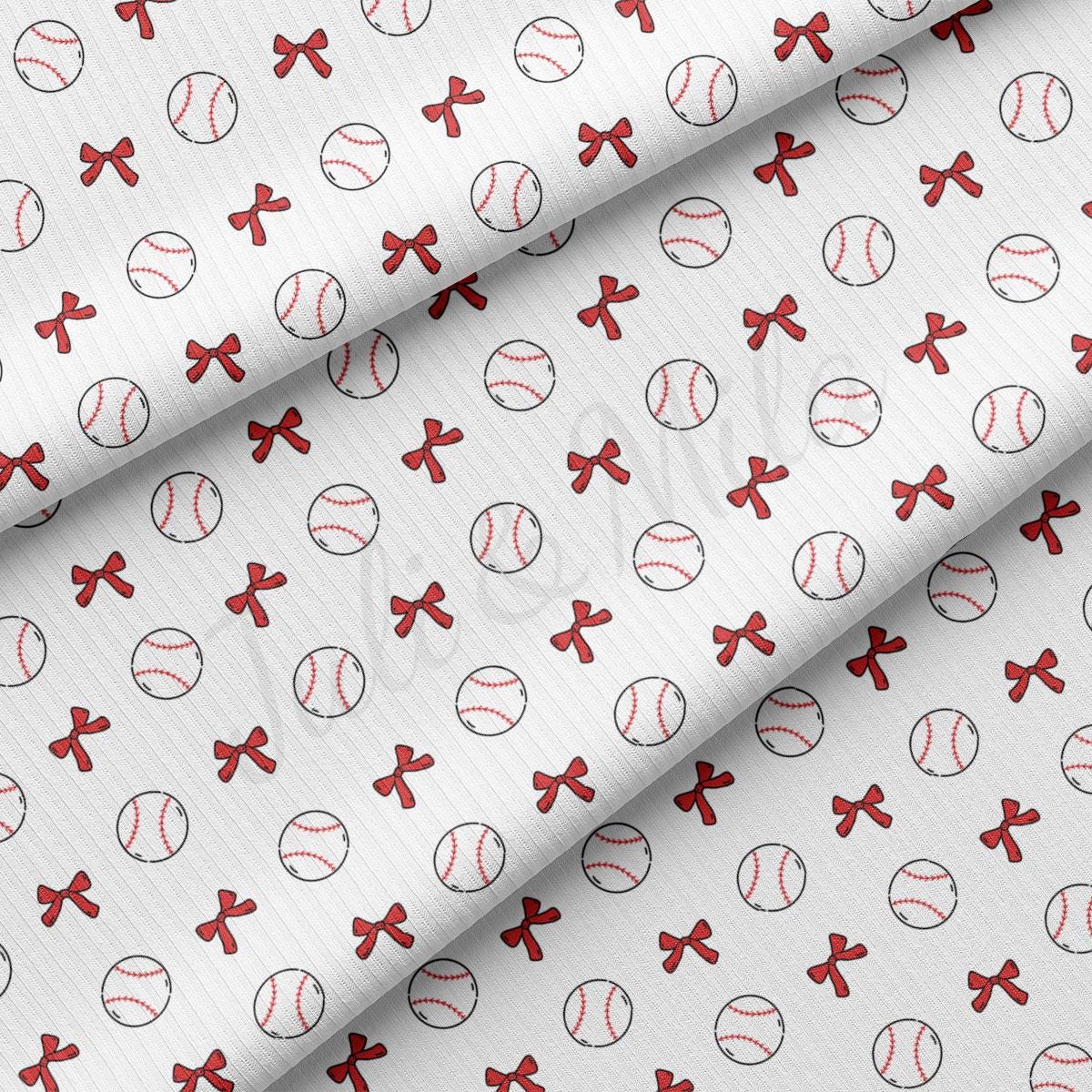 baseballs and bows on a white background