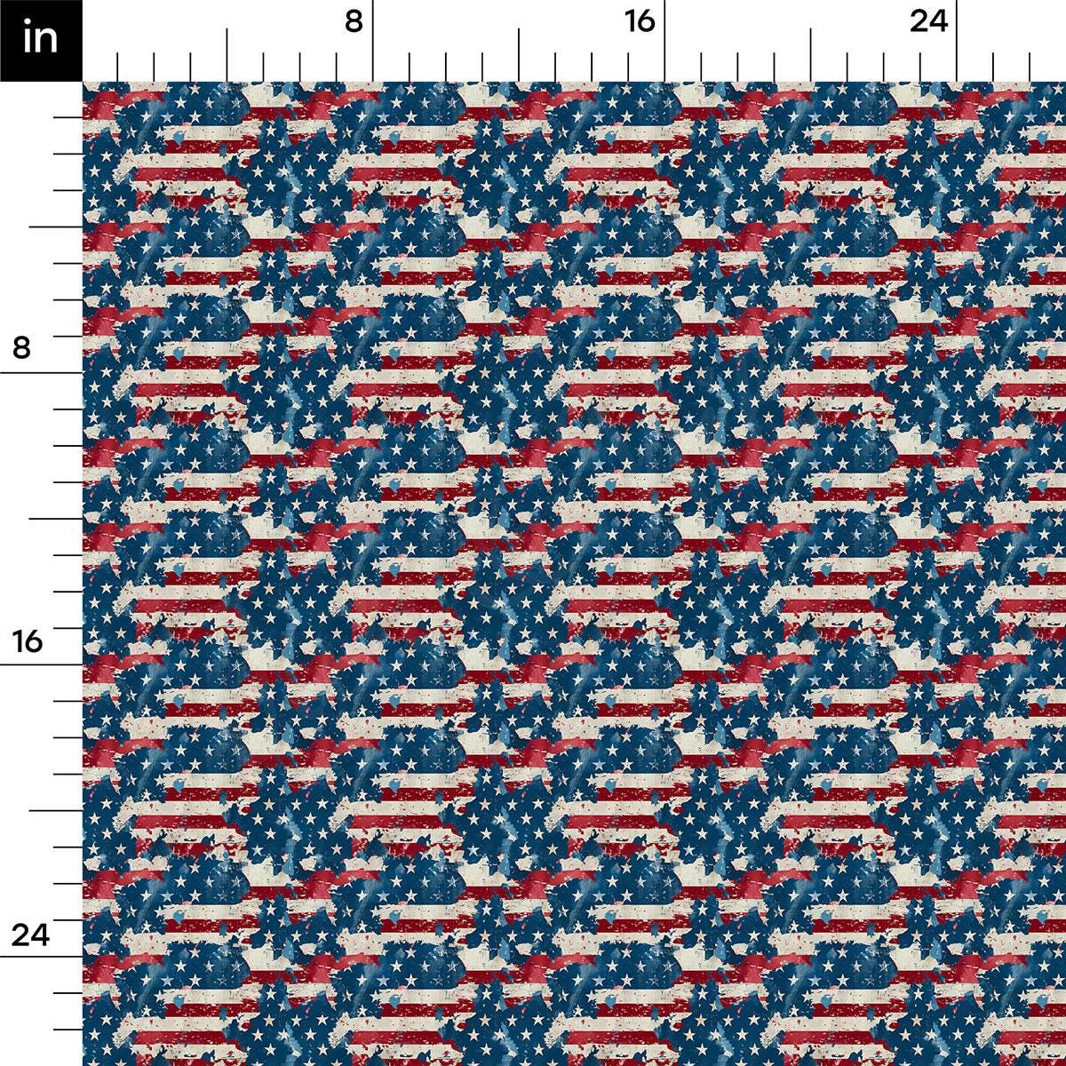 an american flag pattern on a ruler