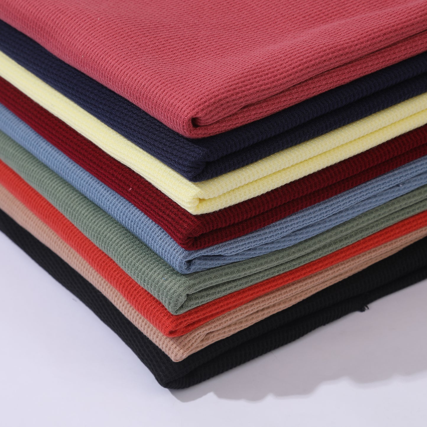 Waffle Stretchy Polyester Fabric 220 GSM