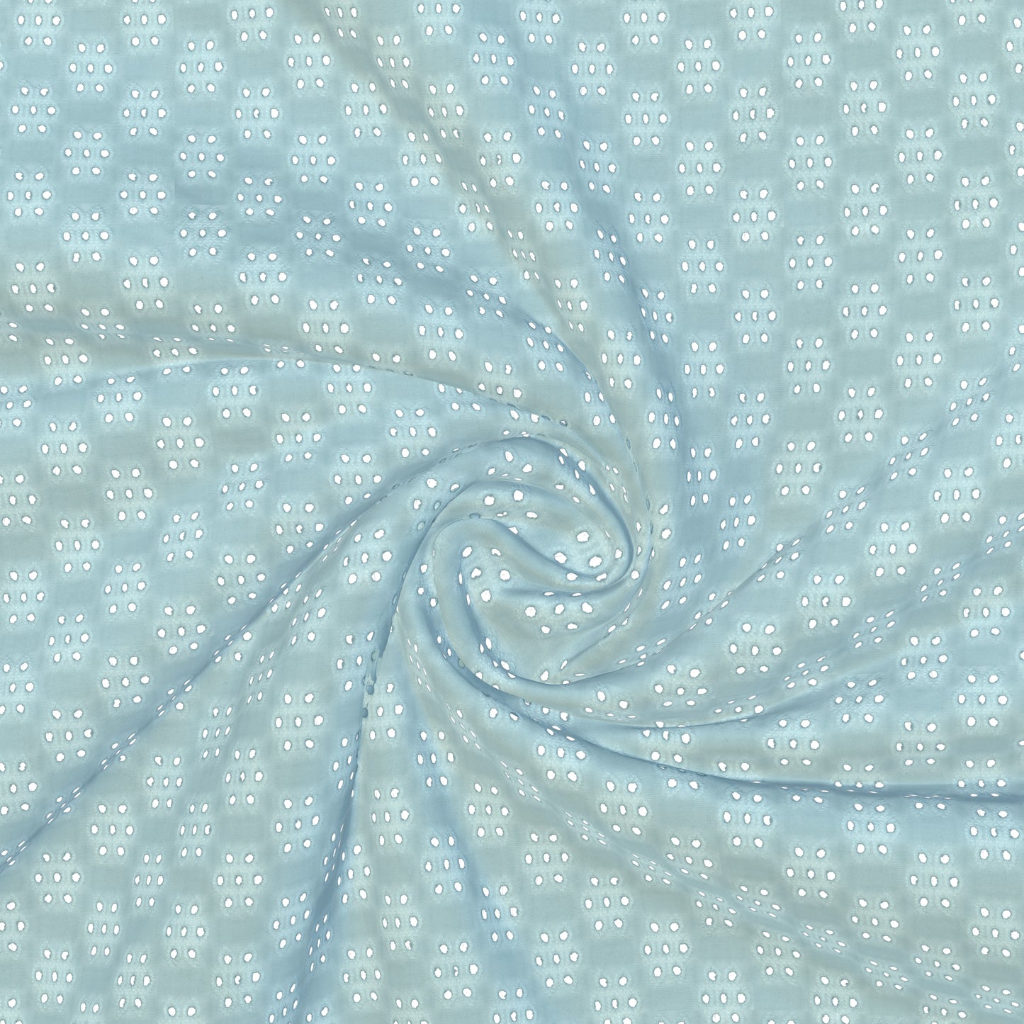 Eyelet Fabric - Sky Blue