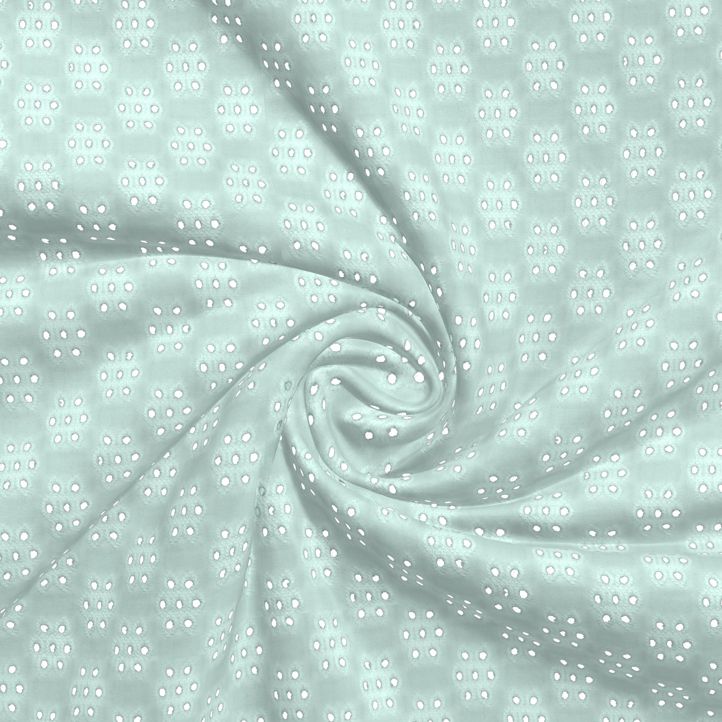Eyelet Fabric - Aqua