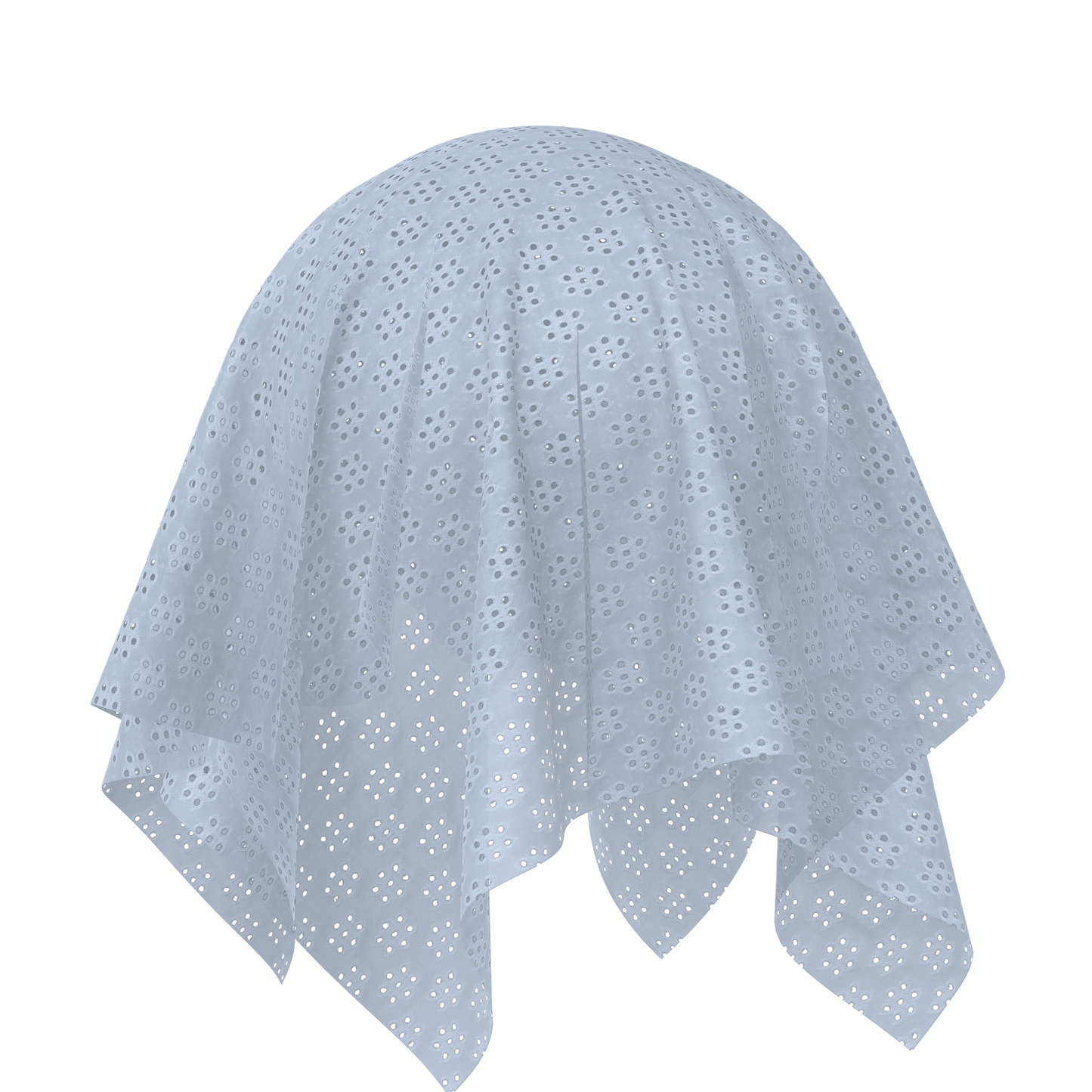 Eyelet Fabric - Barely blue