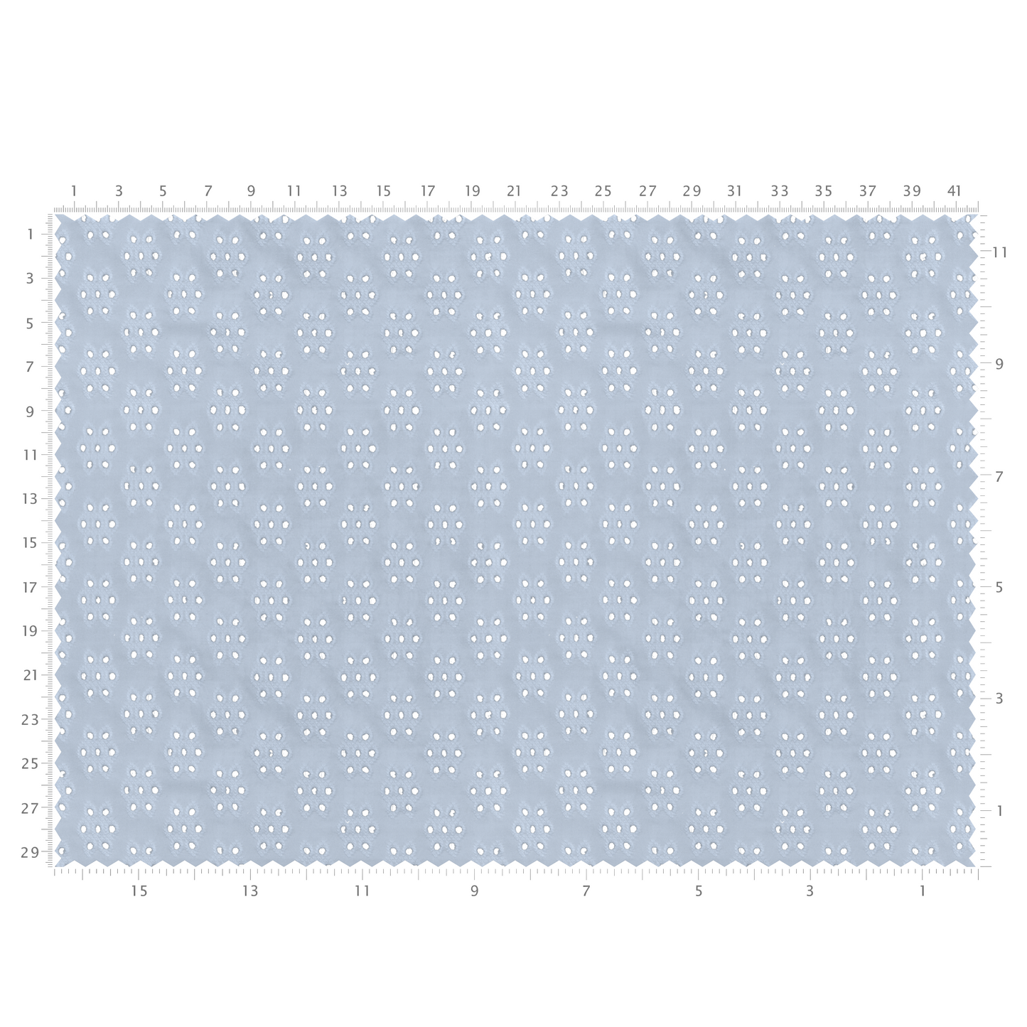 Eyelet Fabric - Barely blue