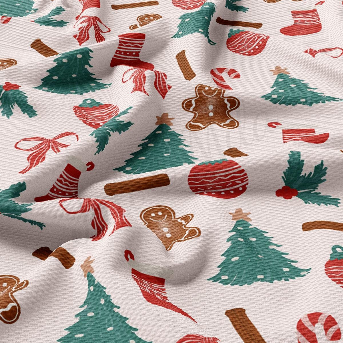 a close up of a christmas pattern on a white background