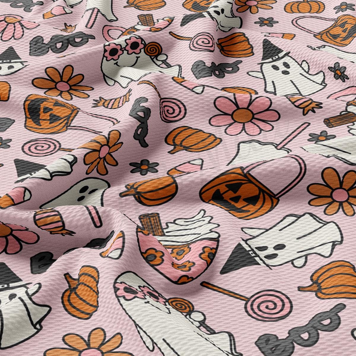 a close up of a pink fabric with a pattern on it
