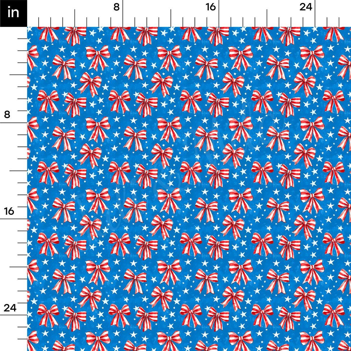 a blue background with red, white and blue stars