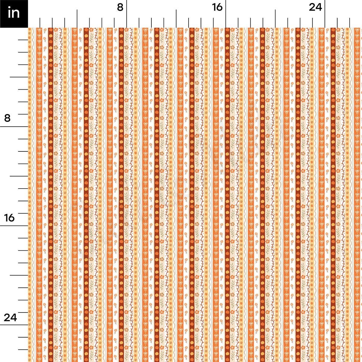 The image is a repeating pattern of orange and white stripes, with varying heights and widths. The pattern is composed of vertical stripes, creating a visually striking and dynamic design. The image does not contain any text or other discernible objects or actions.