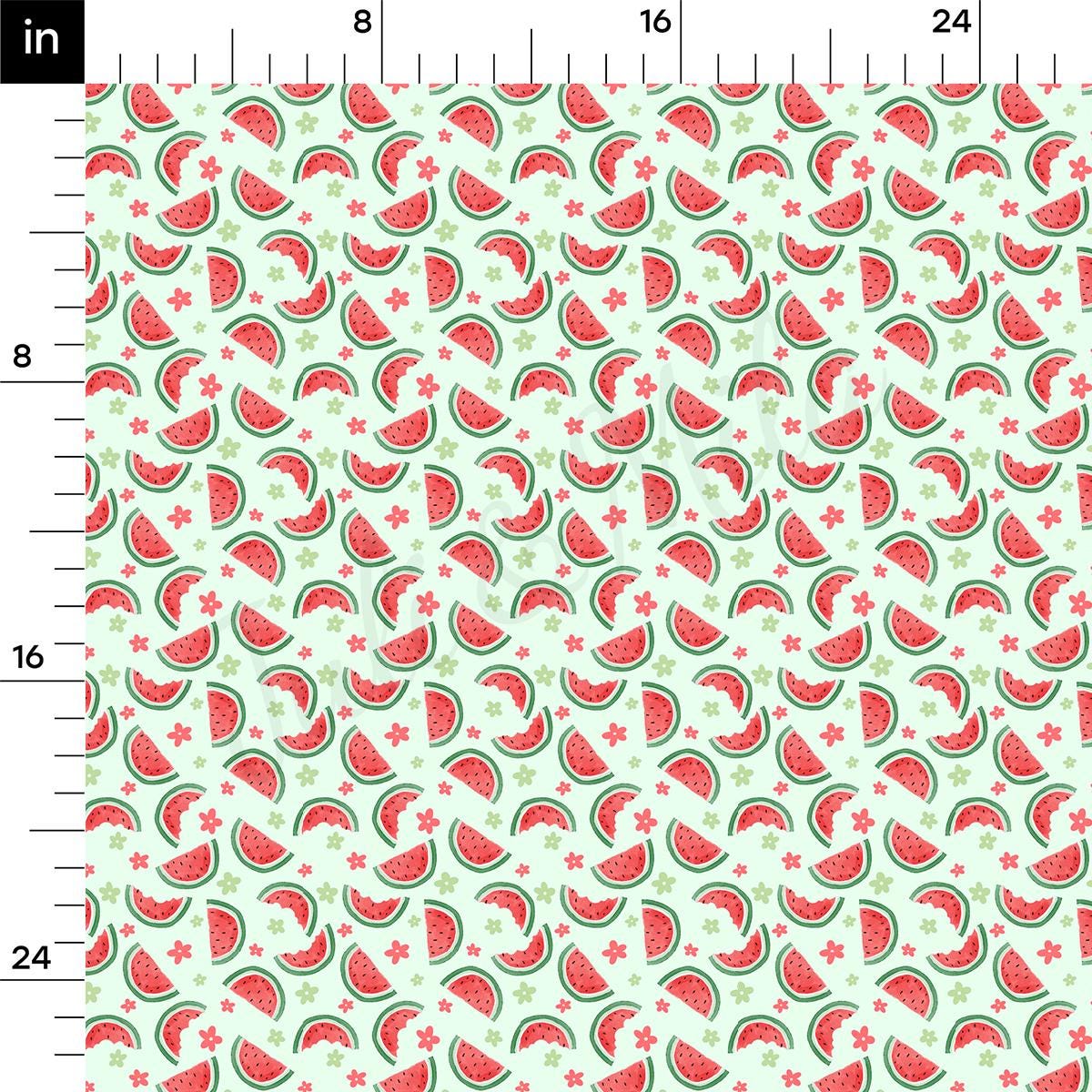 a ruler with a watermelon pattern on it