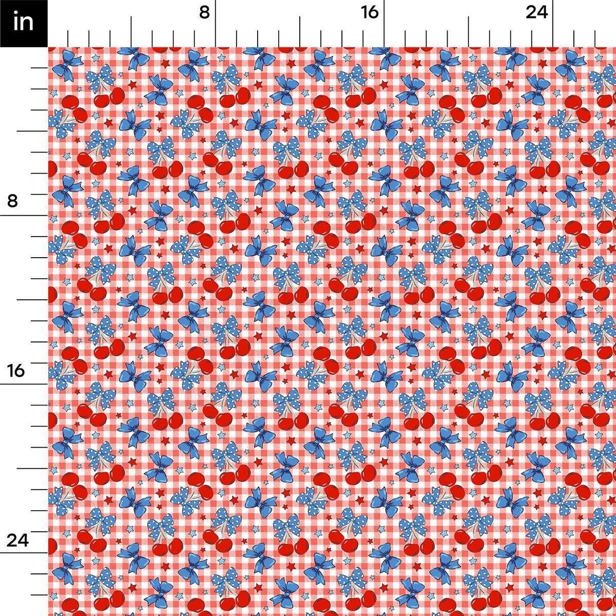 a red, white and blue checkered table cloth