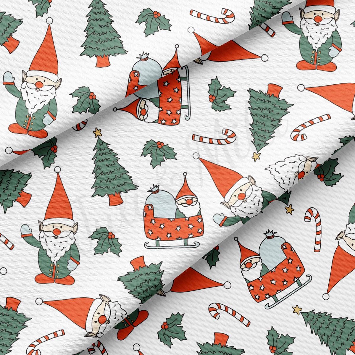 a christmas pattern with santa claus and trees