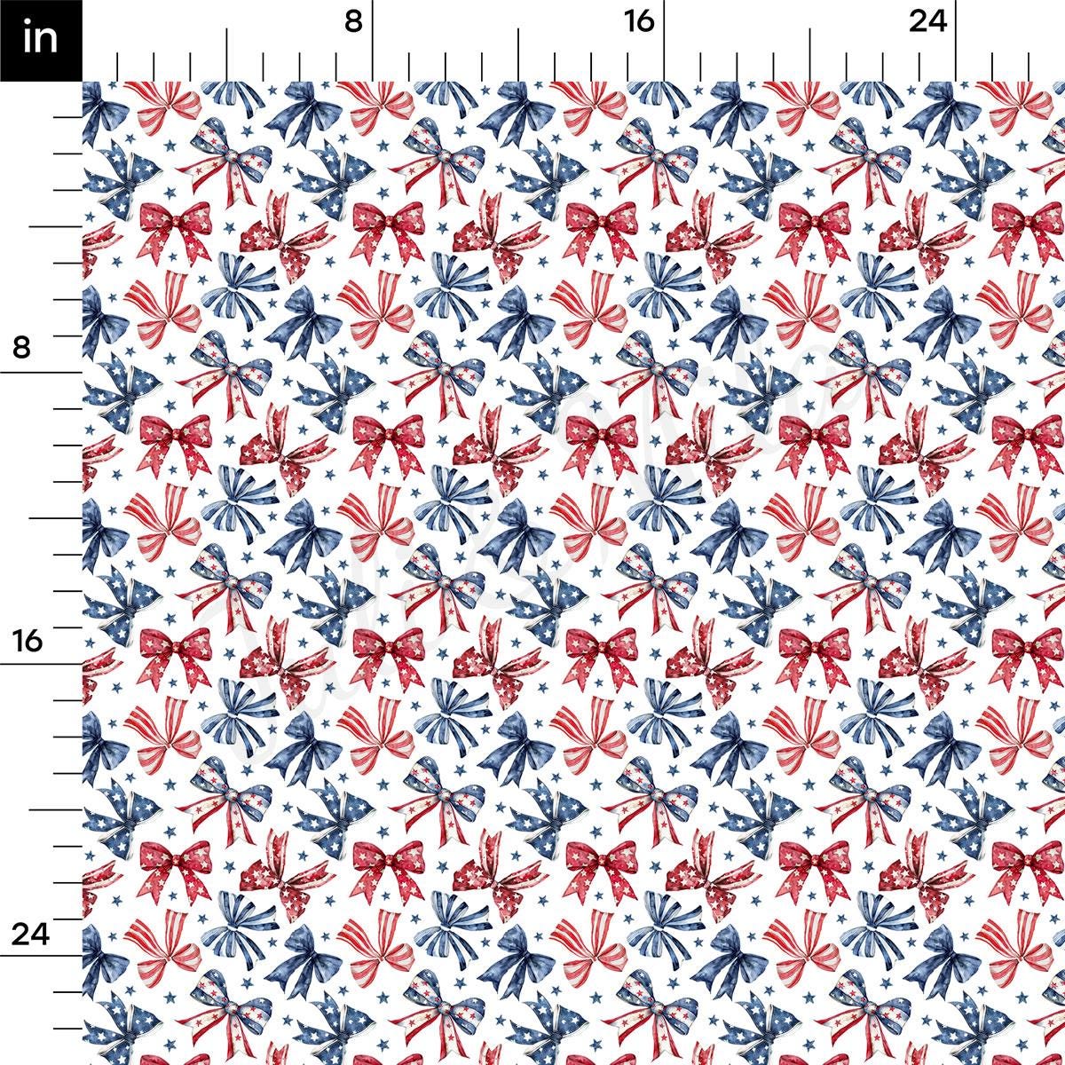 a red, white and blue pattern on a ruler
