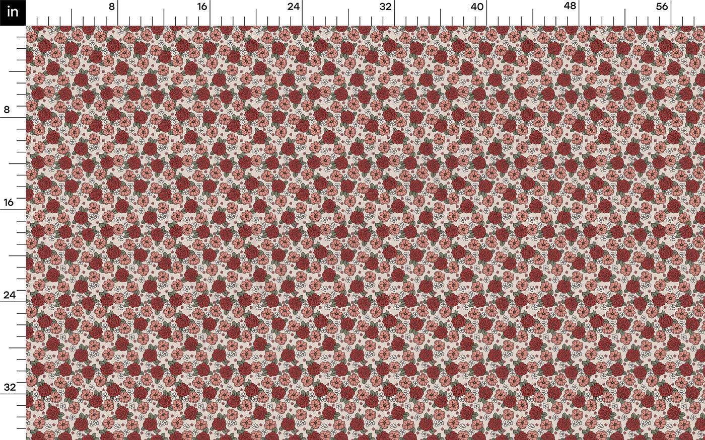 a red and white pattern on a ruler
