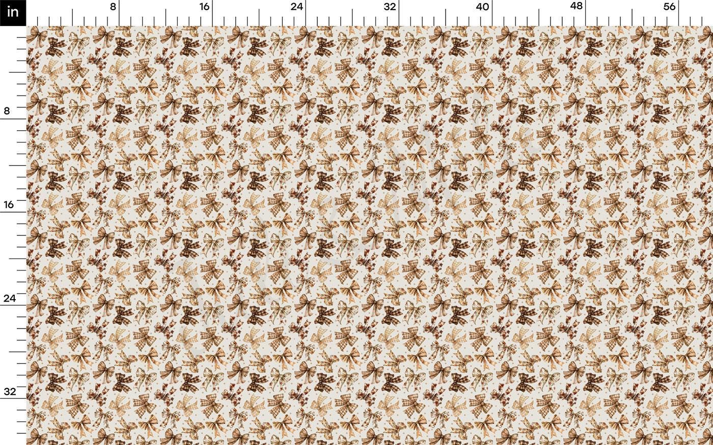 a repeating pattern of brown leaves on a white background.