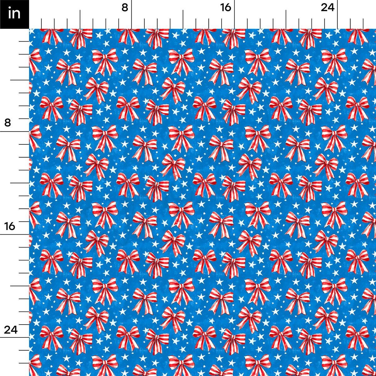 a blue background with red, white and blue stars