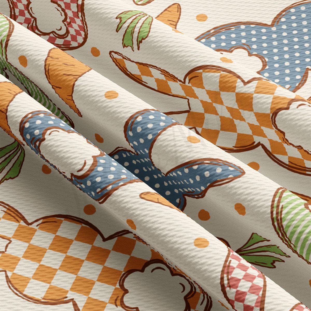 a close up of a pattern on a table cloth