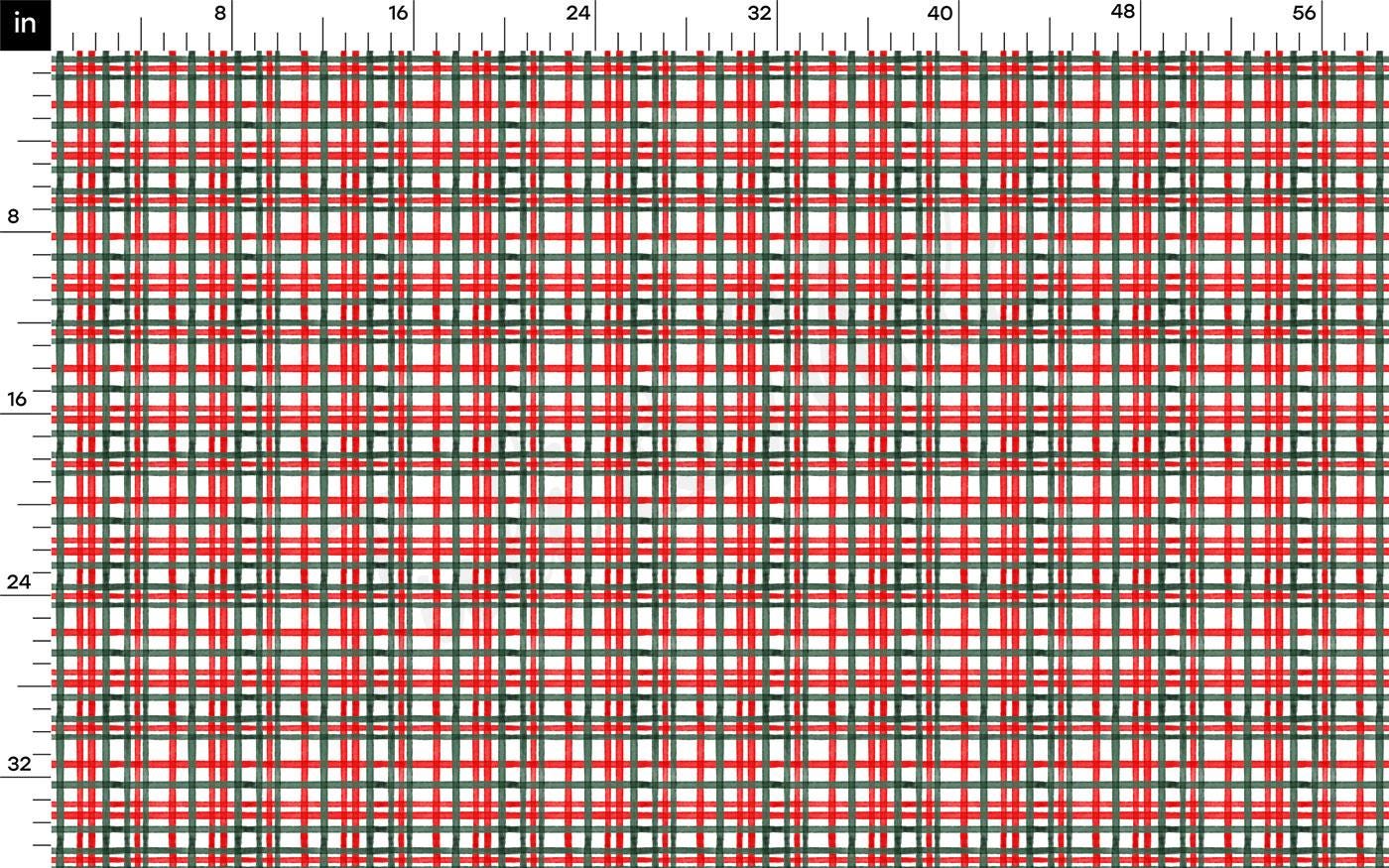 a repeating pattern of red and green plaid lines, creating a visually striking and intricate design.