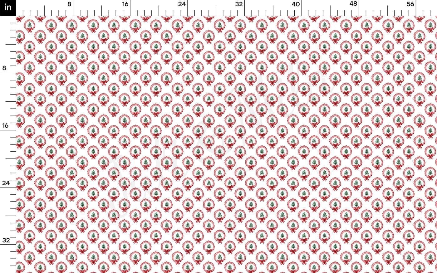 The image is a repeating pattern of red and white circles on a white background.
