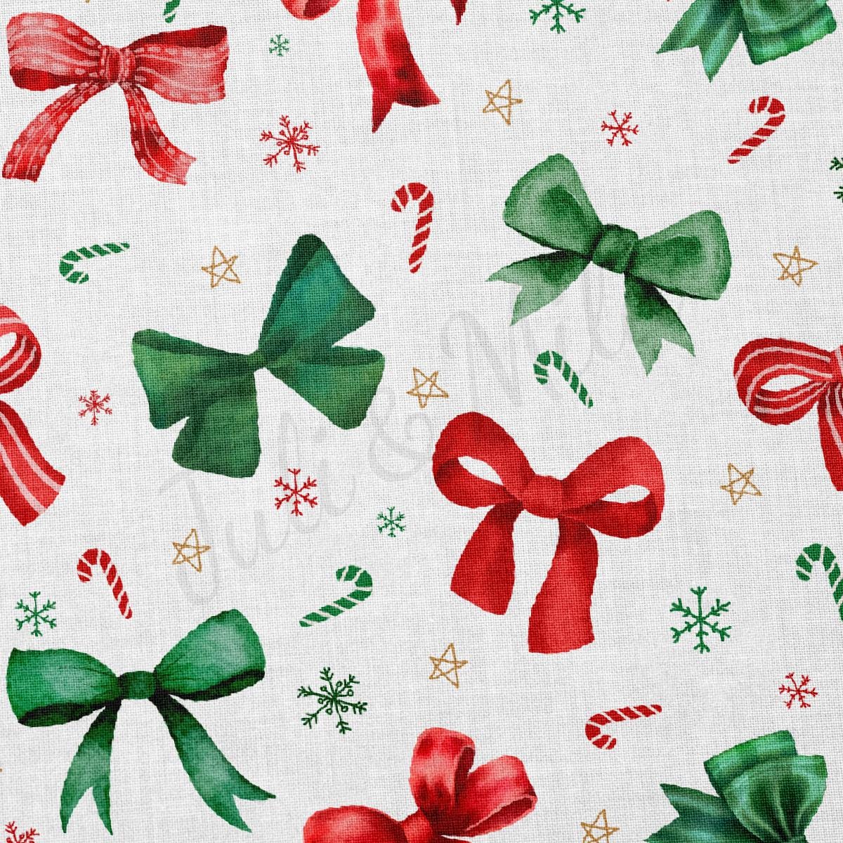 Christmas 100% Cotton Fabric By the Yard Printed in USA Cotton Sateen CTN3350