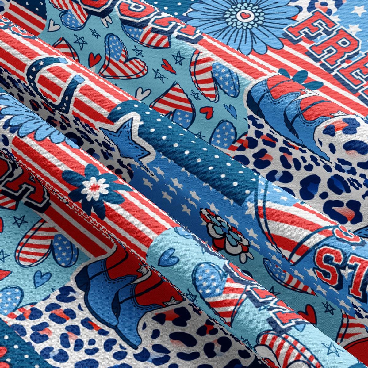 a close up of a red, white and blue tie
