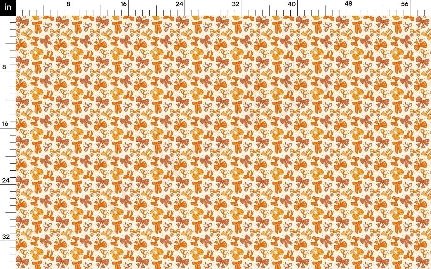 The image is a repeating pattern of orange and brown leaves and flowers, creating a visually appealing and harmonious design.