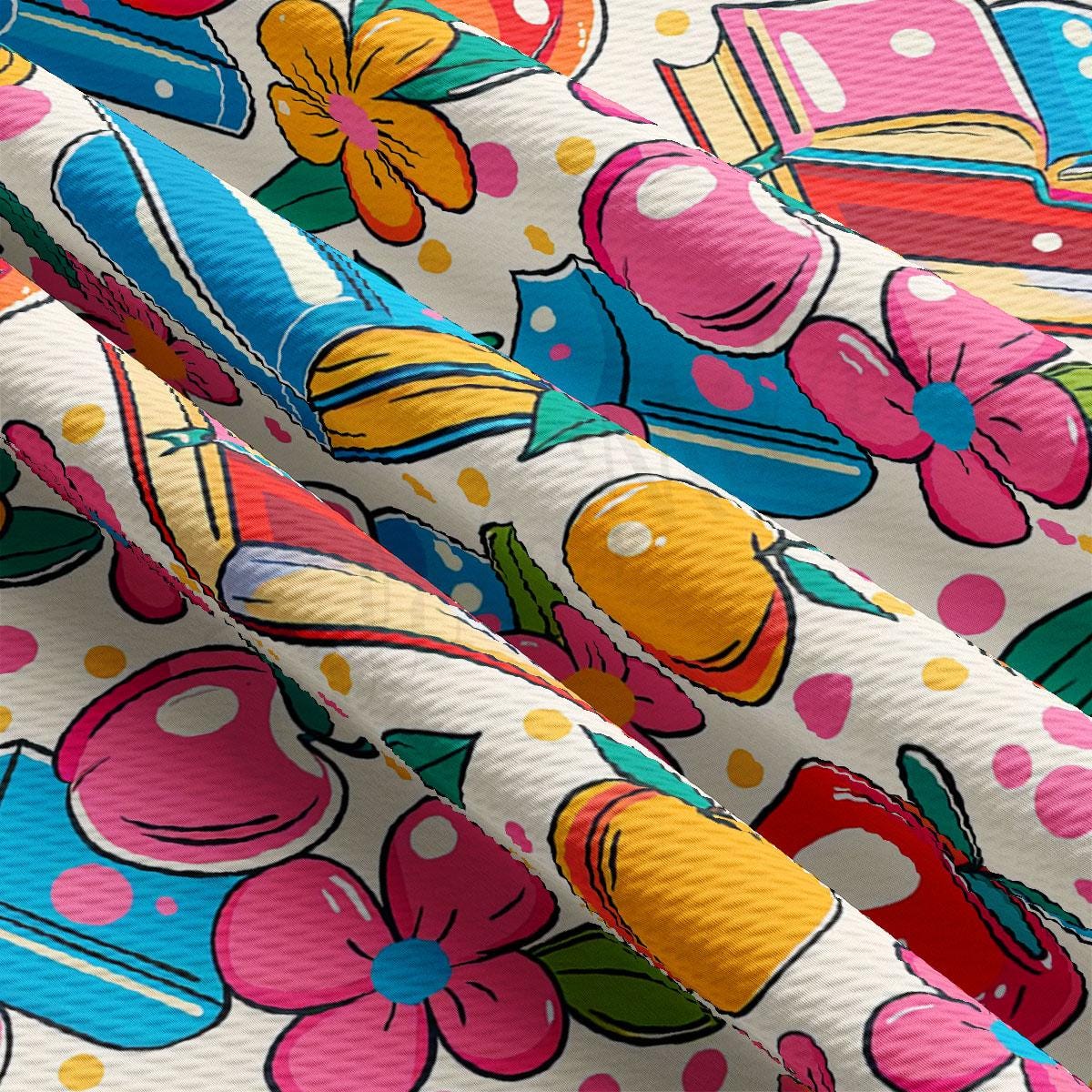 a close up of a colorful pattern on a white background