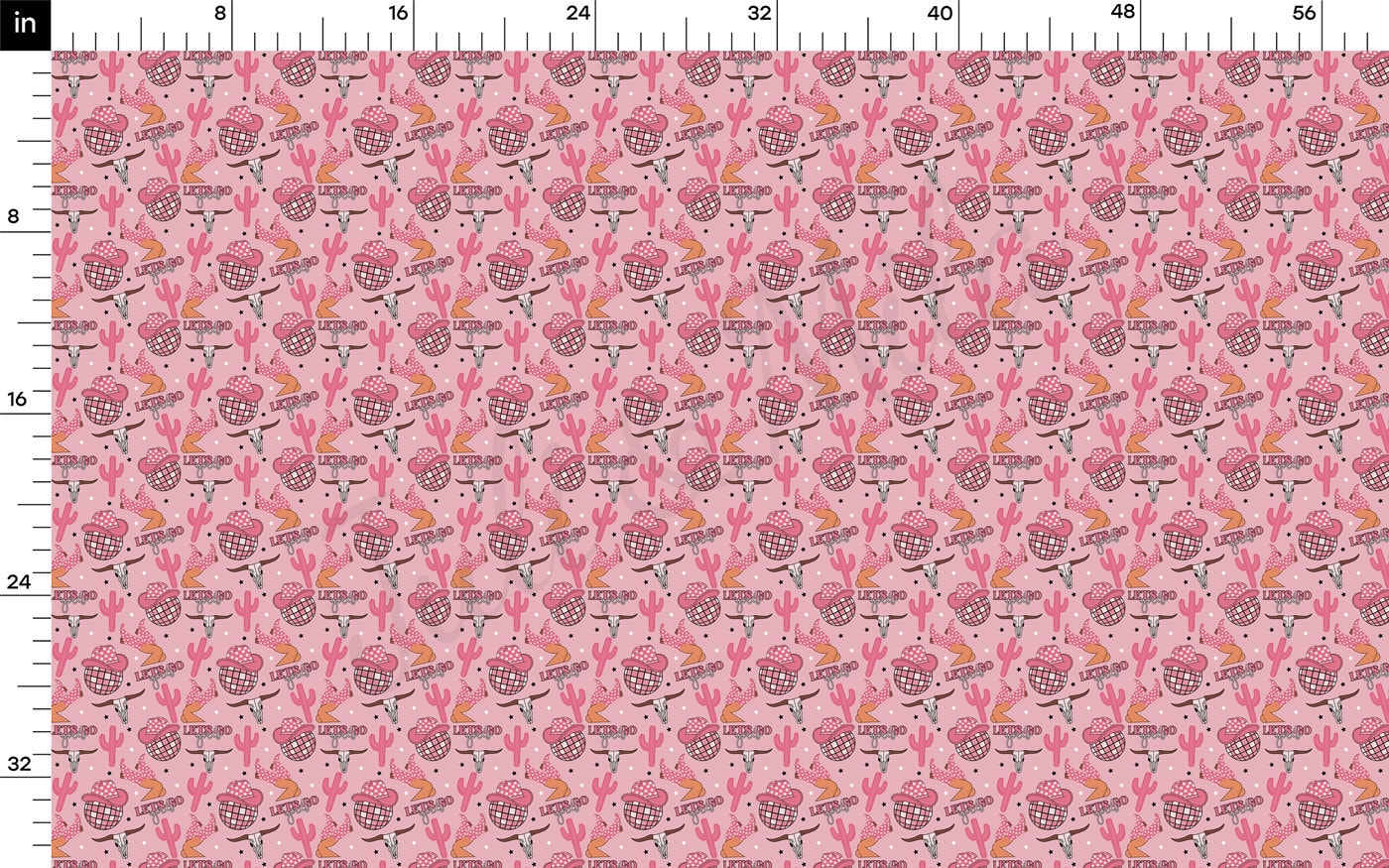 Western Boho Bullet Fabric AA2703 Let's Go Girls