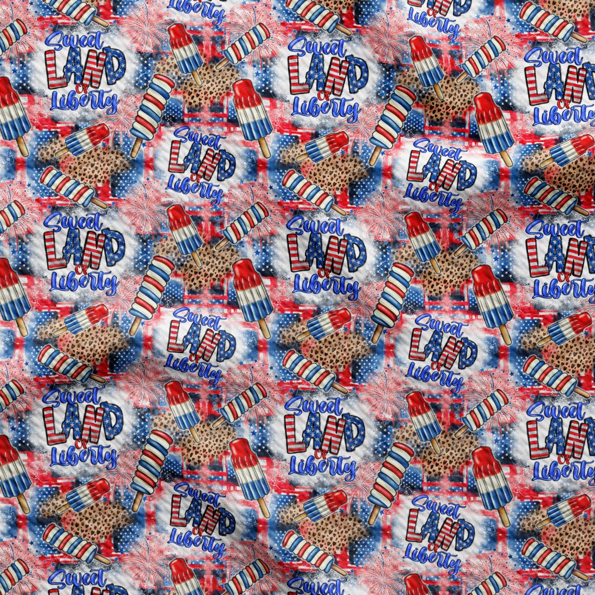 4th of July Patriotic Fabric AA2738