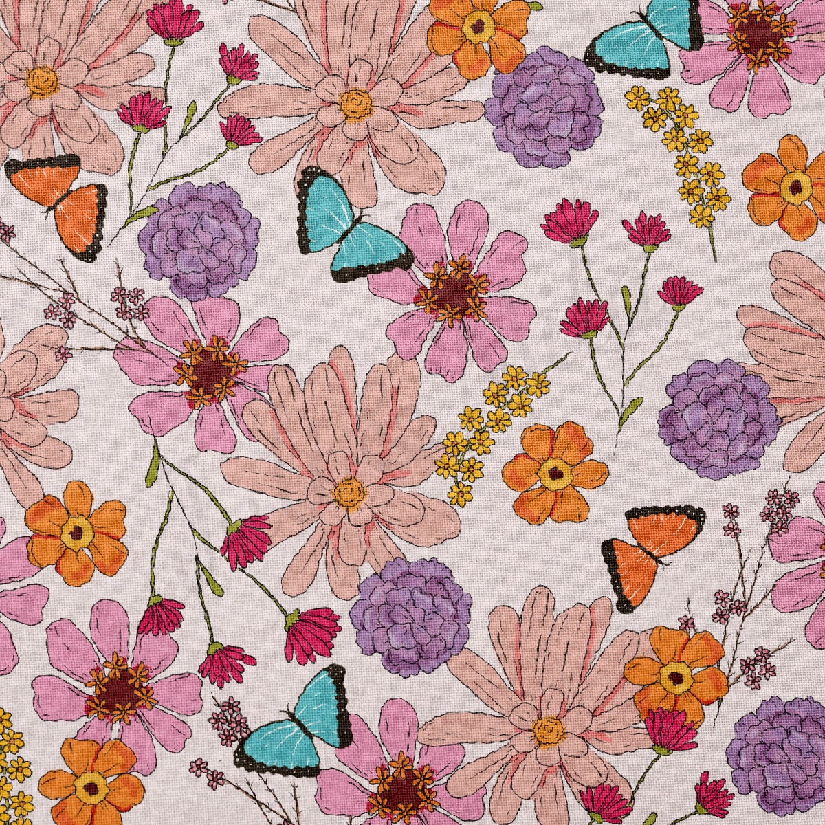 100% Cotton Fabric CTN2715 Floral