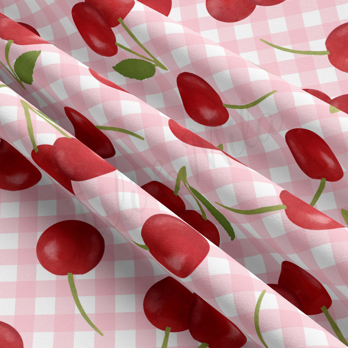 DBP Fabric Double Brushed Polyester DBP2709 Cherry Cherries