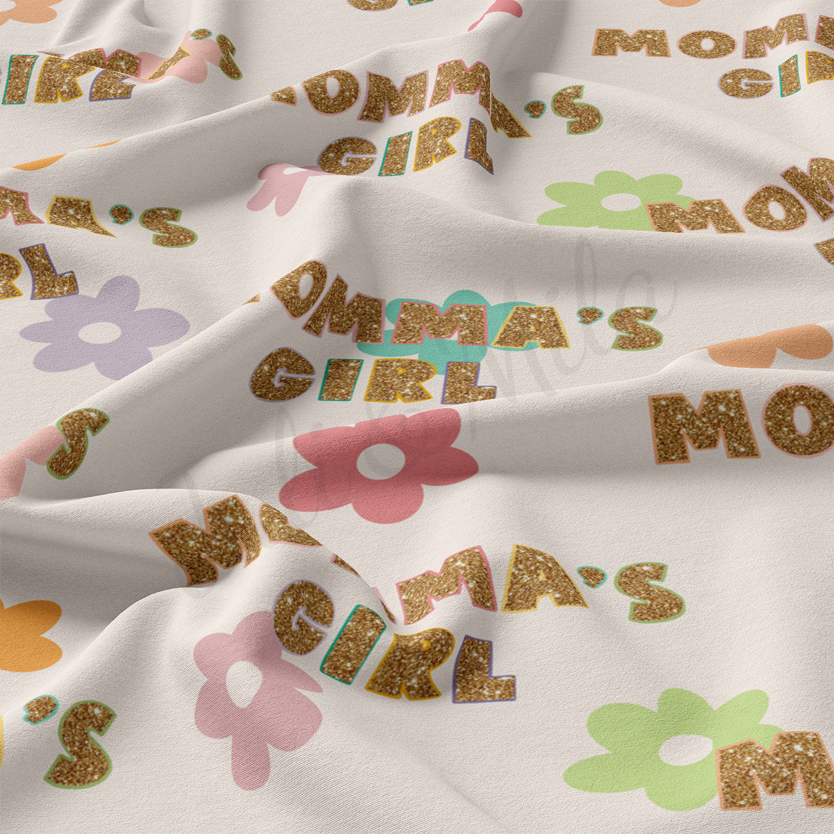 DBP Fabric Double Brushed Polyester Fabric by the Yard DBP Jersey Stretchy Soft Polyester Stretch Fabric DBP2745 Momma&#39;s Girl