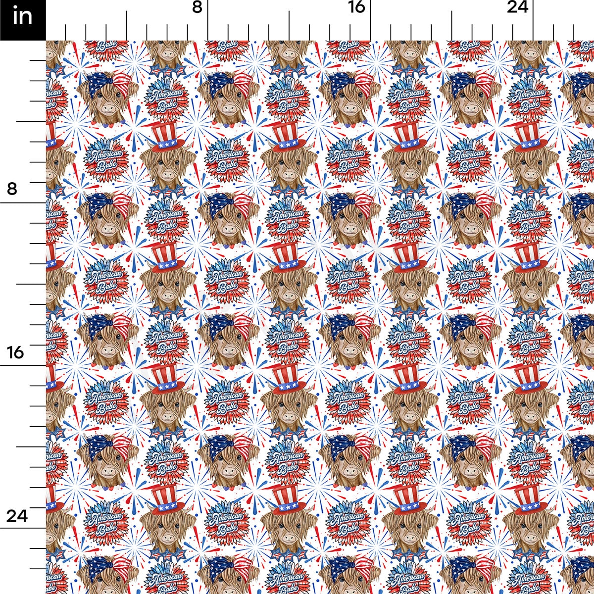 4th of July Patriotic Bullet Fabric AA2735