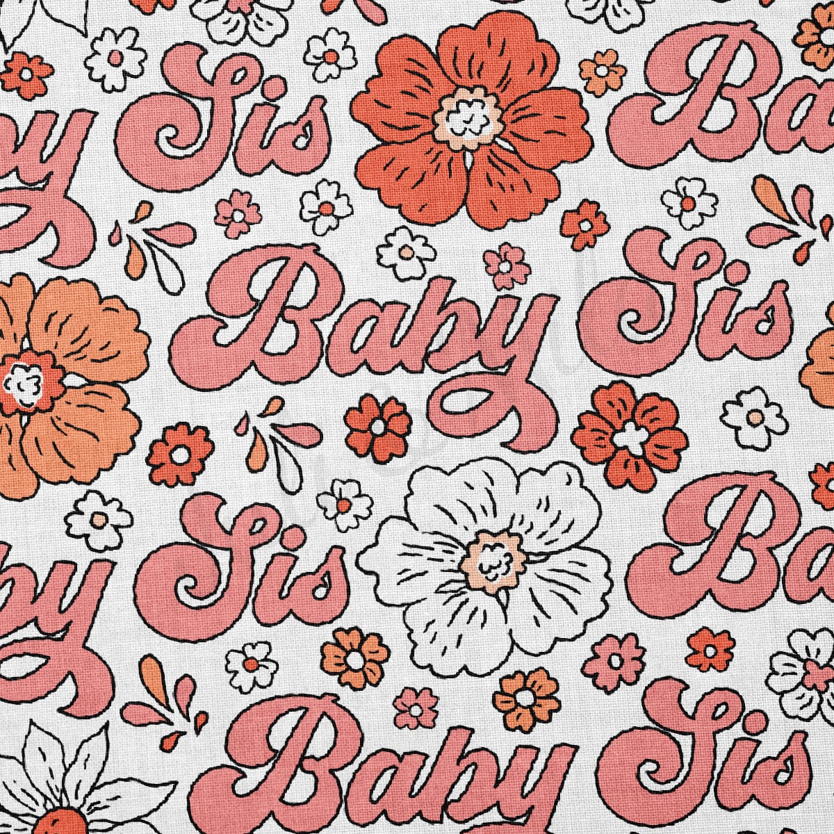 100% Cotton Fabric CTN2704 Baby Sis
