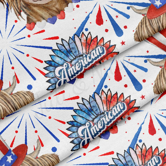 100% Cotton Fabric CTN2735 4th of July Patriotic