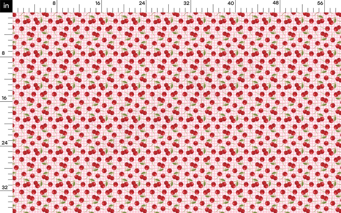 DBP Fabric Double Brushed Polyester DBP2709 Cherry Cherries
