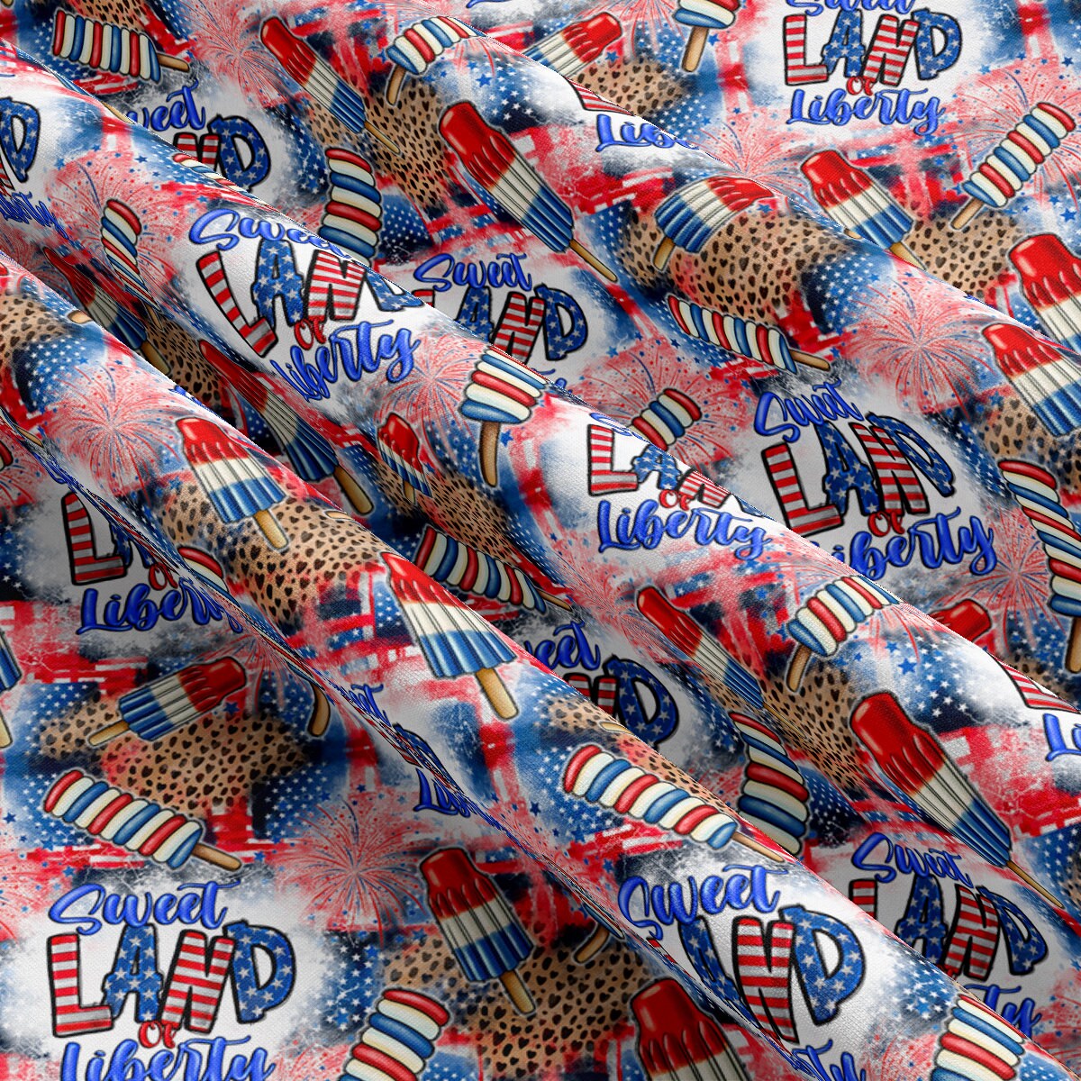 DBP Fabric Double Brushed Polyester DBP2738 4th of July Patriotic