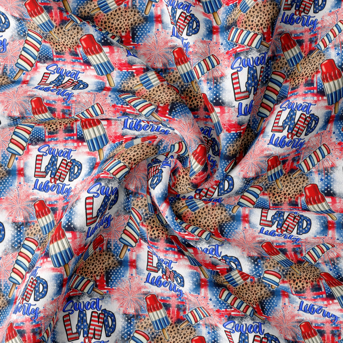 DBP Fabric Double Brushed Polyester DBP2738 4th of July Patriotic