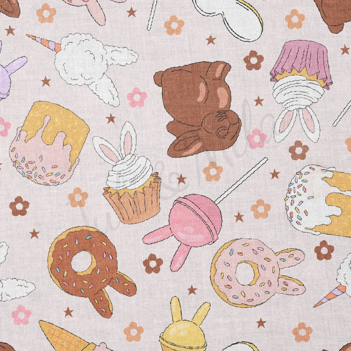 100% Cotton Fabric By the Yard Printed in USA Cotton Sateen -  Cotton  CTN1388 Easter