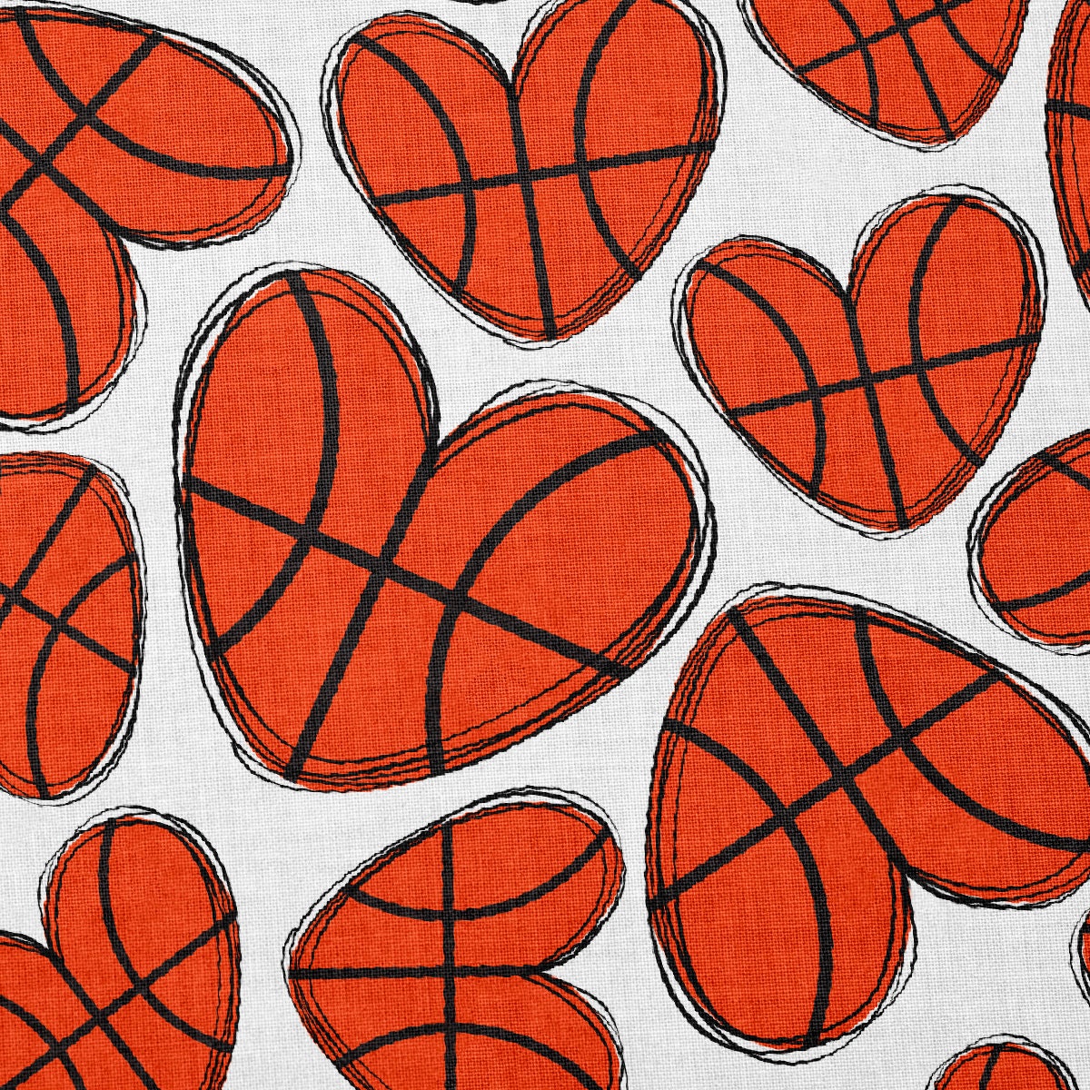 100% Cotton Fabric By the Yard Printed in USA Cotton Sateen -  Cotton  CTN319 Basketball