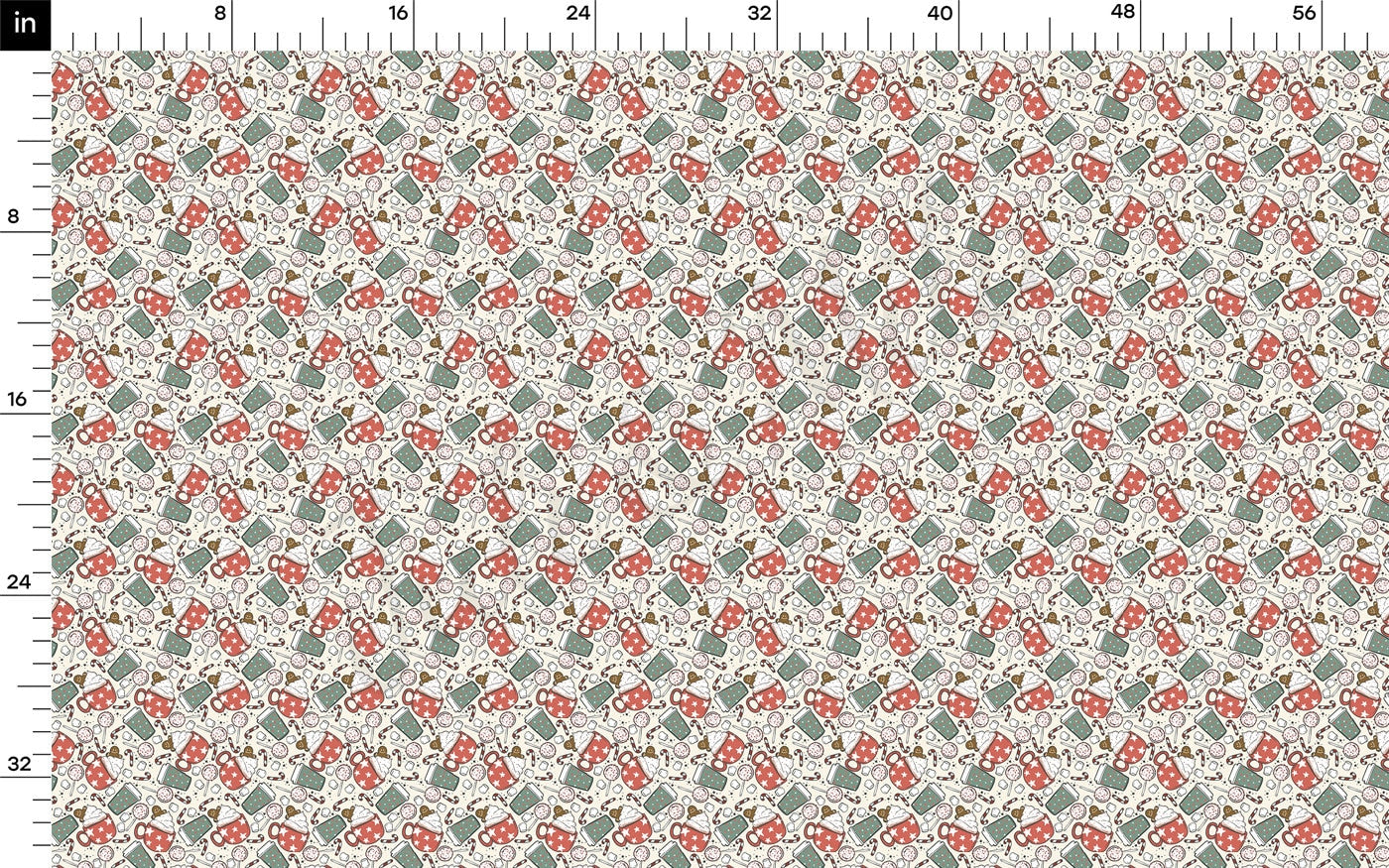 100% Cotton Fabric By the Yard Printed in USA Cotton Sateen -  Cotton  CTN01 Christmas