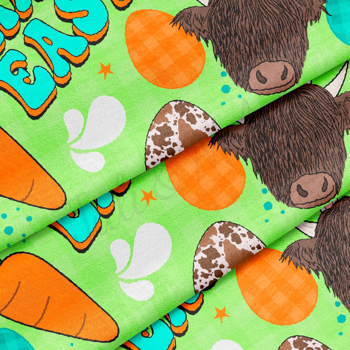 100% Cotton Fabric By the Yard Printed in USA Cotton Sateen -  Cotton  CTN1408 Easter