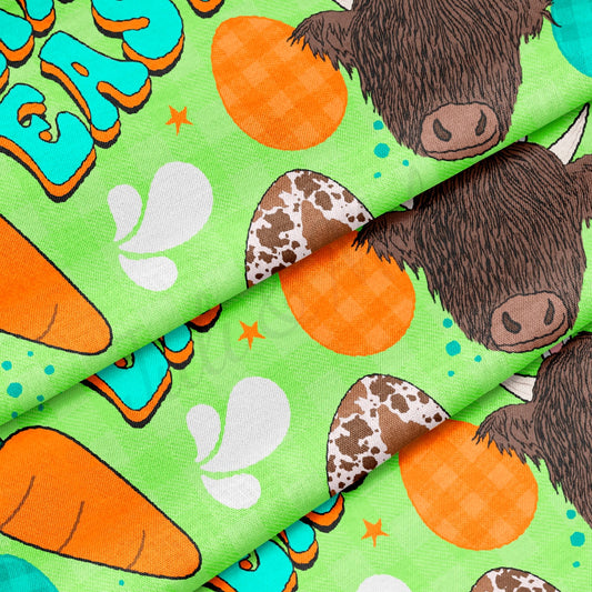 100% Cotton Fabric By the Yard Printed in USA Cotton Sateen -  Cotton  CTN1408 Easter