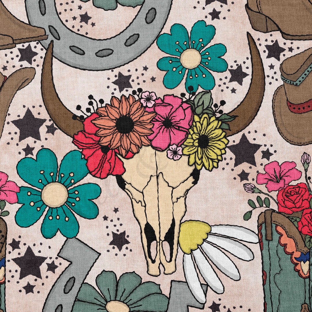 100% Cotton Fabric By the Yard Printed in USA Cotton Sateen -  Cotton  CTN1407