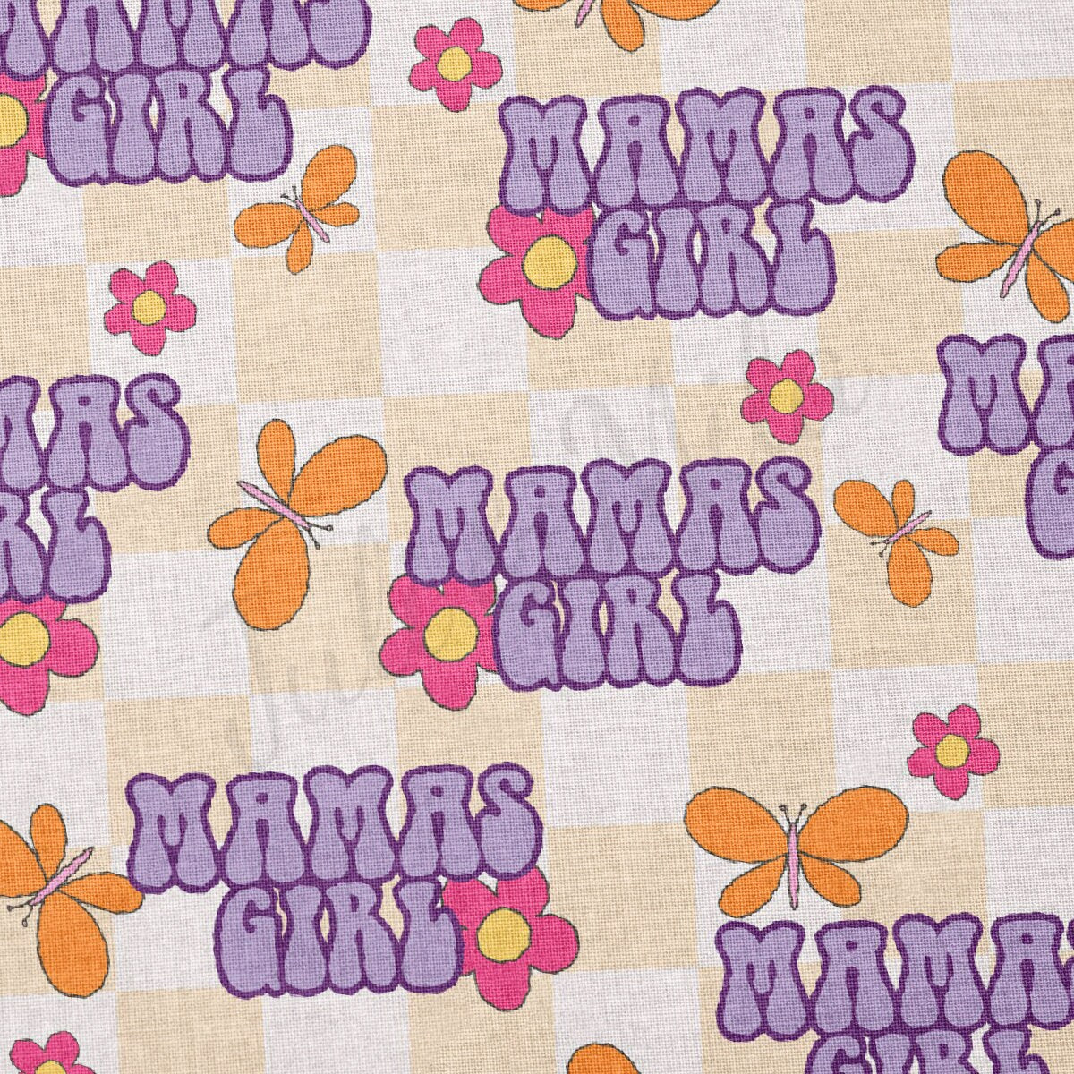 100% Cotton Fabric By the Yard Printed in USA Cotton Sateen -  Cotton CTN301 Mama&#39;s Girl