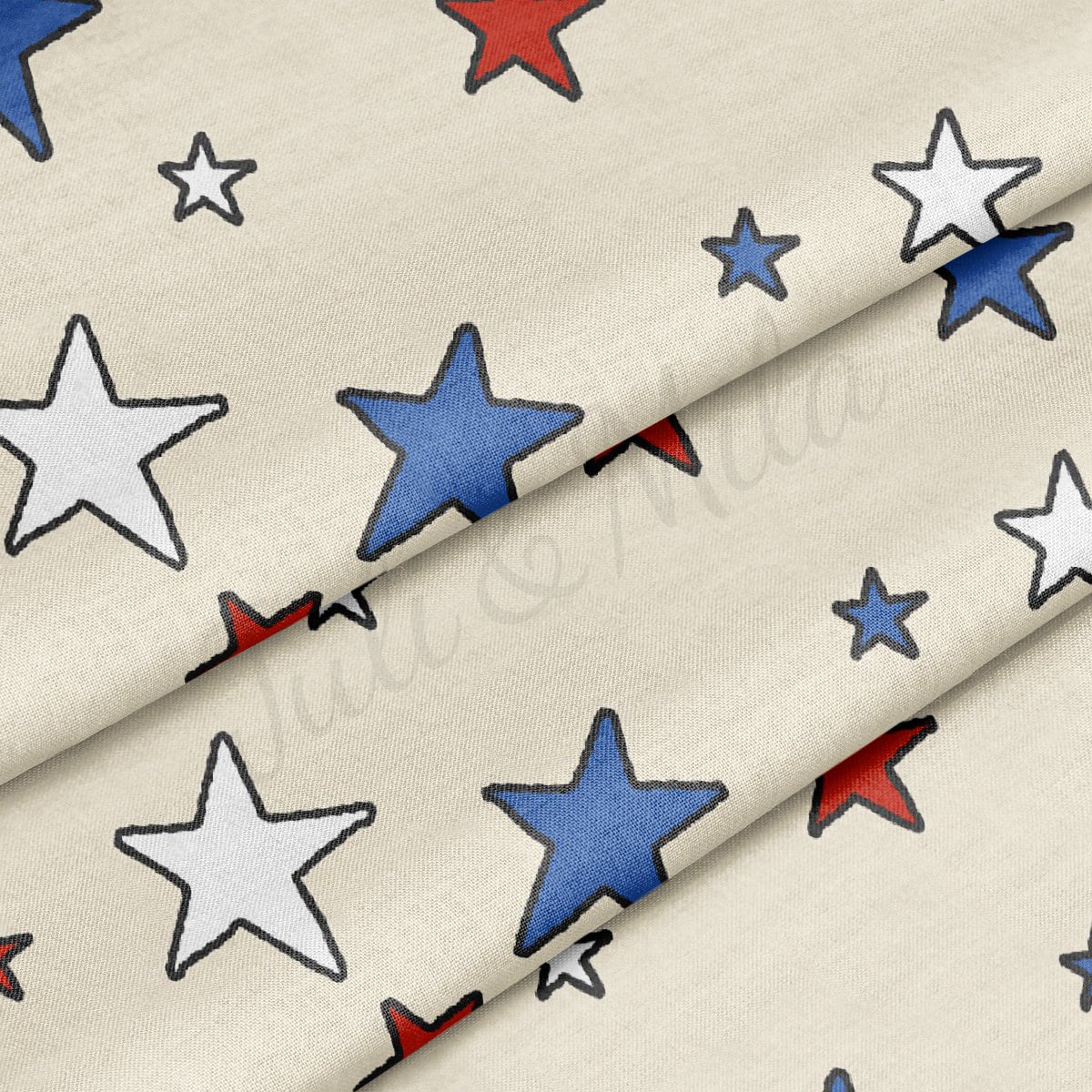100% Cotton Fabric By the Yard Printed in USA Cotton Sateen -  Cotton CTN365 4th of July Patriotic