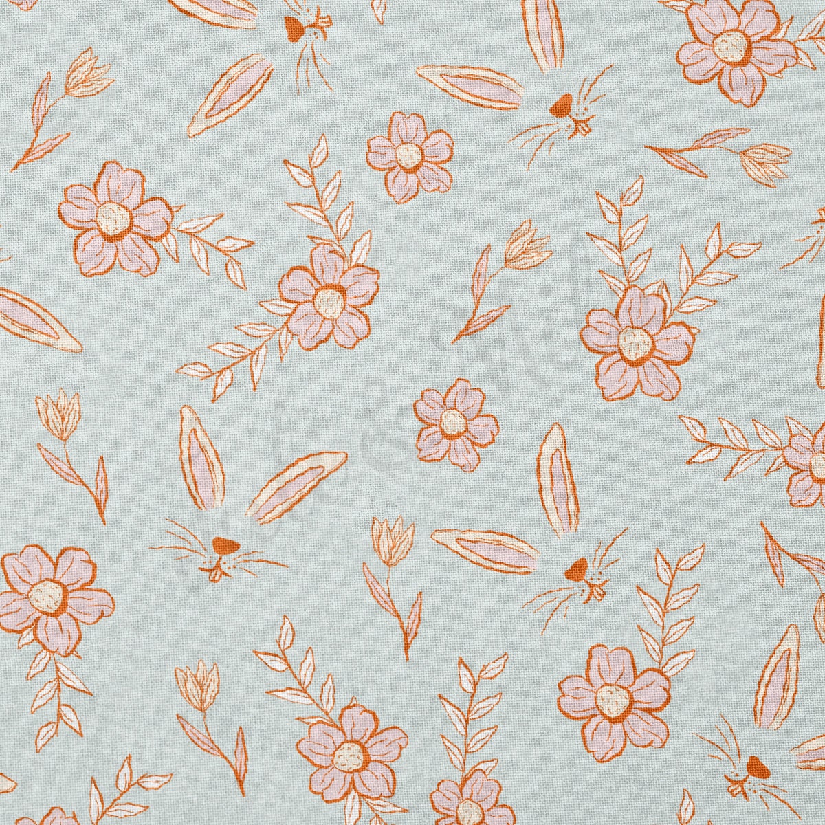 100% Cotton Fabric By the Yard Printed in USA Cotton Sateen -  Cotton CTN1262 Easter