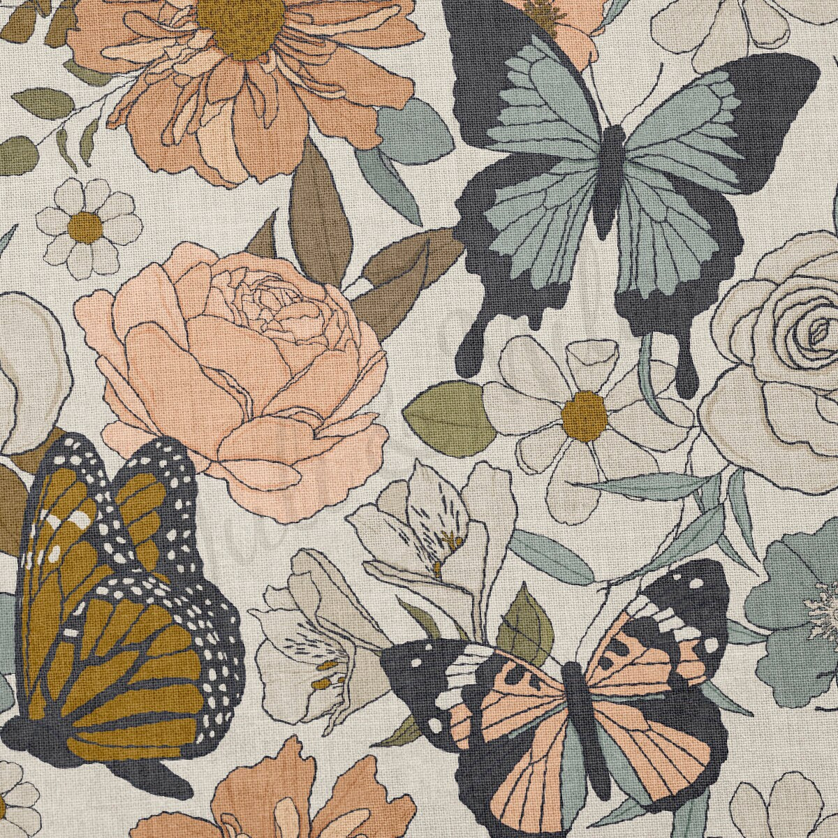 100% Cotton Fabric By the Yard Printed in USA Cotton Sateen -  Cotton  CTN747