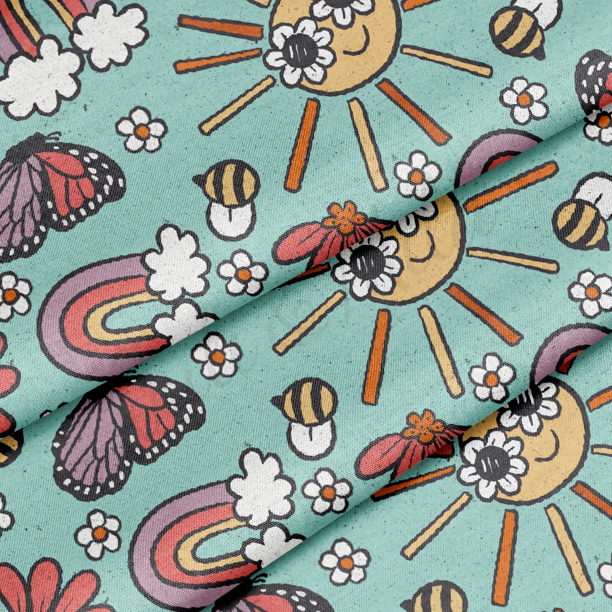 100% Cotton Fabric By the Yard Printed in USA Cotton Sateen -  Cotton  CTN1127