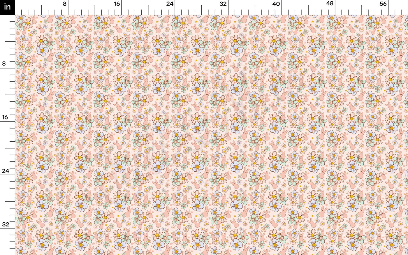 100% Cotton Fabric By the Yard Printed in USA Cotton Sateen -  Cotton CTNEast119 Easter