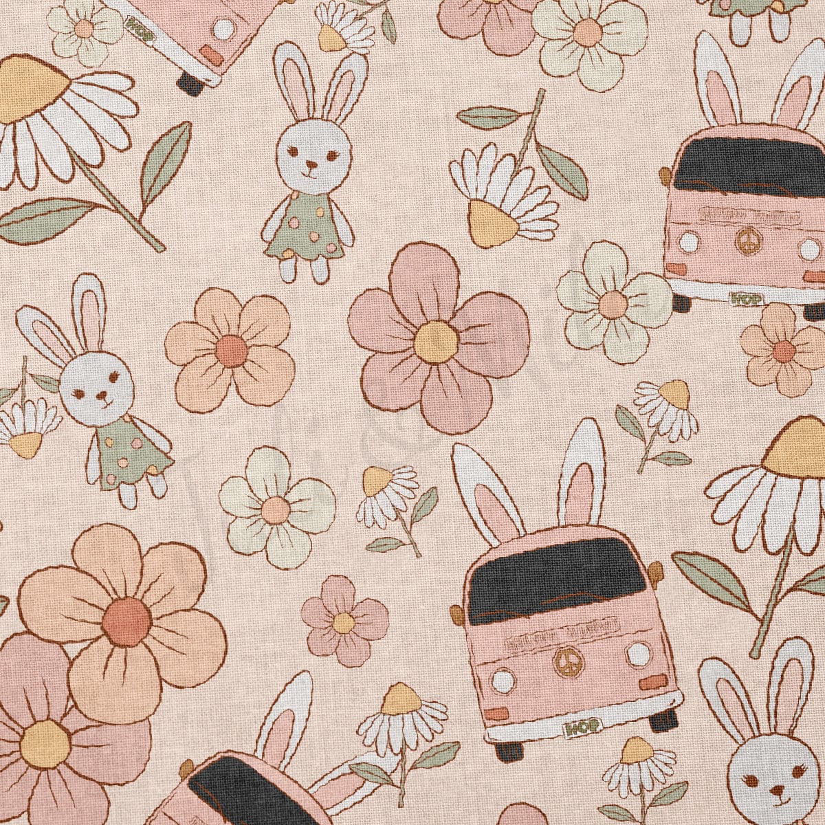 100% Cotton Fabric By the Yard Printed in USA Cotton Sateen -  Cotton CTNEast124 Easter