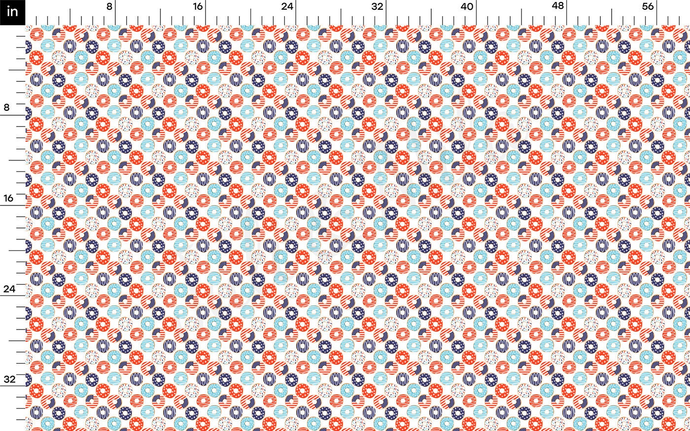 100% Cotton Fabric By the Yard Printed in USA Cotton Sateen -  Cotton CTNPT59 4th of July